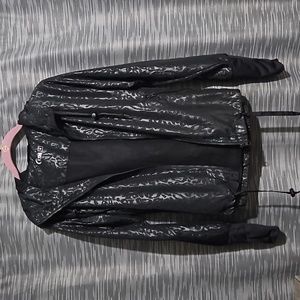 Zyia Active Windbreaker Jacket in a Leopard Animal Print, Size Small